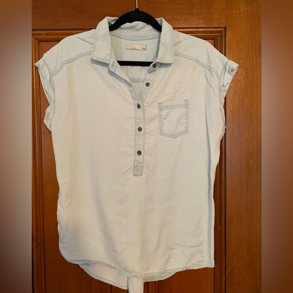 Prana Azul denim top